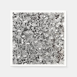 Abstracte Cartoon Gedetailleerde Illustratie Servet
