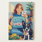 Abstracte Cartoon hond moeder puppy Planner (Achterkant)
