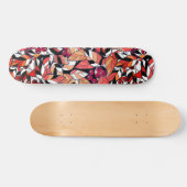 Abstracte cartoon laat bessen zwart persoonlijk skateboard (Horizontaal)