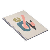 Abstracte cartoon moderne LOVE-tekst Valentijnsdag Notitieboek (Rechterzijde)