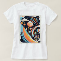 Abstracte cartoon ruimte planeet. Moderne kosmos