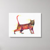 Abstracte Cat aquarel Canvas Afdruk (Voorkant)