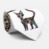 Abstracte Cat Design stropdas (Opgerold)