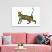 Abstracte Cat Fantasy Canvas Afdruk (Insitu (Woonkamer))