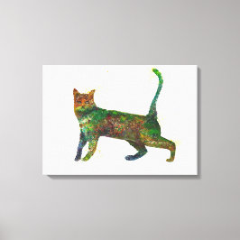 Abstracte Cat Fantasy Canvas Afdruk