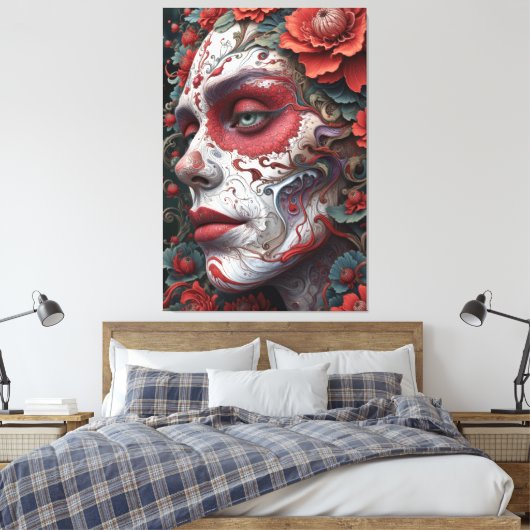 Abstracte Catrina Canvas Afdruk (Insitu (Slaapkamer))