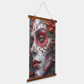 Abstracte Catrina Hangend Wandkleed (Gebogen)