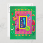 Abstracte-celbiologie-matisstijl Briefkaart (Voorkant / Achterkant)