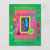 Abstracte-celbiologie-matisstijl Briefkaart (Voorkant)