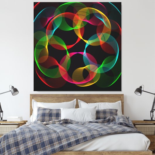 Abstracte cellen canvas afdruk (Insitu (Slaapkamer))