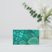 Abstracte cellen - Emerald Green Visitekaartje (Staand voorkant)