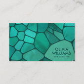 Abstracte cellen - Emerald Green Visitekaartje (Voorkant)