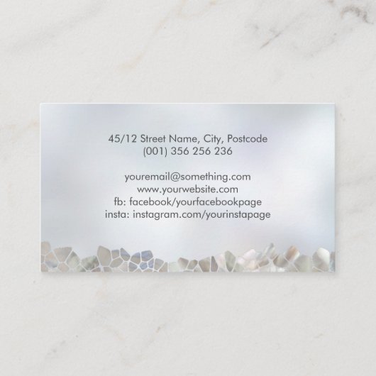 Abstracte cellen - moeder van Pearl Visitekaartje (Achterkant)