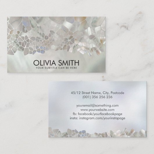 Abstracte cellen - moeder van Pearl Visitekaartje (Voorkant / Achterkant)