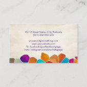 Abstracte cellen - Waterverf splash Visitekaartje (Achterkant)