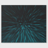 Abstracte cellijnen met blauwe zwarte hypergalaxie cadeaupapier (Vlak)