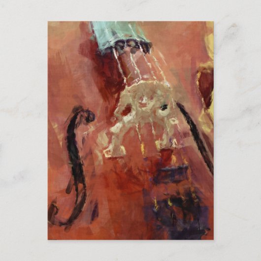 Abstracte Cello Bridge Briefkaart (Voorkant)