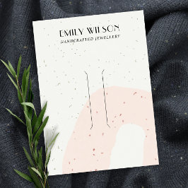 ABSTRACTE CERAMISCHE BLUSH PEACH HAARCLIP DISPLAY VISITEKAARTJE