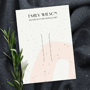 ABSTRACTE CERAMISCHE BLUSH PEACH HAARCLIP DISPLAY VISITEKAARTJE