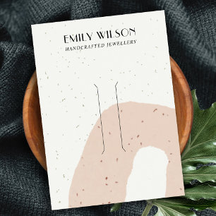 ABSTRACTE CERAMISCHE BLUSH PEACH HAARCLIP DISPLAY VISITEKAARTJE