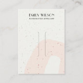 ABSTRACTE CERAMISCHE BLUSH PEACH HAARCLIP DISPLAY VISITEKAARTJE (Voorkant)