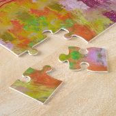 Abstracte challenge puzzel in roze & groen (Zijkant)