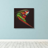 Abstracte Chameleon Quad Canvas afdrukken (Insitu (Houten vloer))