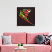 Abstracte Chameleon Quad Canvas afdrukken (Insitu (Woonkamer))