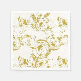 Abstracte Champagne Gold Swirl Servet