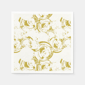 Abstracte Champagne Gold Swirl Servet