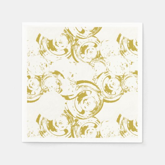Abstracte Champagne Gold Swirl Servet (Voorkant)