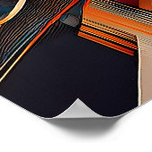 Abstracte chaos en orde – geometrische kunst poster (Hoek)