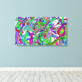 Abstracte Chaos Kleurrijke Kunst Canvas Afdruk (Insitu (Houten vloer))