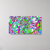 Abstracte Chaos Kleurrijke Kunst Canvas Afdruk (Voorkant)