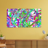 Abstracte Chaos Kleurrijke Kunst Canvas Afdruk (Insitu (Woonkamer))