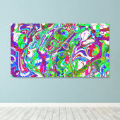 Abstracte Chaos Kleurrijke Kunst Canvas Afdruk (Insitu (Houten vloer))