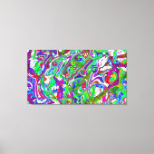 Abstracte Chaos Kleurrijke Kunst Canvas Afdruk (Voorkant)
