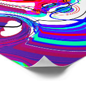 Abstracte Chaos Kleurrijke Kunst Poster (Hoek)
