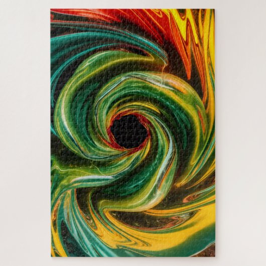 Abstracte Chaos Legpuzzel (Verticaal)