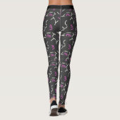 Abstracte Chaos Nummers en alfabetten Leggings (Achterkant)