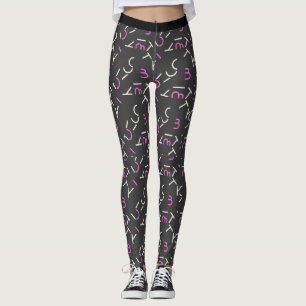 Abstracte Chaos Nummers en alfabetten Leggings
