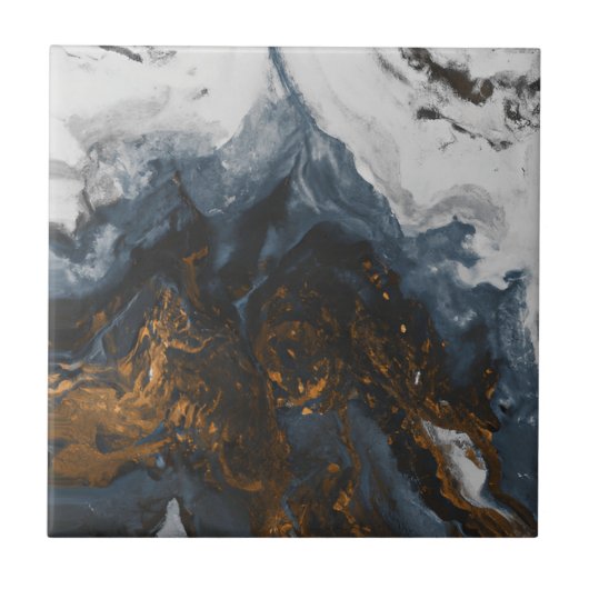 Abstracte Charm 2 Marmeren Stenen Keramische Tegel Tegeltje (Voorkant)