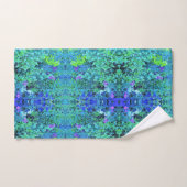 Abstracte Chartreuse en Blauwe Bladpatroon Bad Handdoek (Handdoek)