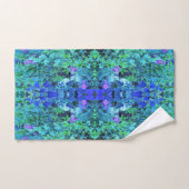 Abstracte Chartreuse en Blauwe Bladpatroon Bad Handdoek (Handdoek)