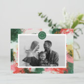 Abstracte Cheer Horizontal Vakantie Fotokaart Feestdagenkaart (Staand voorkant)