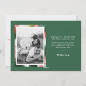 Abstracte Cheer Horizontal Vakantie Fotokaart Feestdagenkaart (Achterkant)