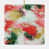 Abstracte Cheer kerstvakantie foto Keramisch Ornament (Achterkant)