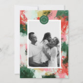 Abstracte Cheer kerstvakantie fotokaart Feestdagenkaart (Voorkant)