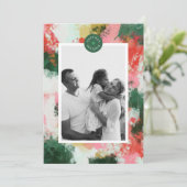 Abstracte Cheer kerstvakantie fotokaart Feestdagenkaart (Staand voorkant)