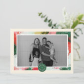 Abstracte Cheer Lijst Horizontale Vakantie Fotokaa Feestdagenkaart (Staand voorkant)